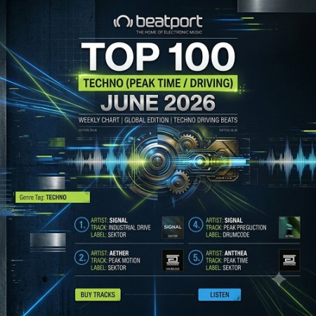 Beatport Top 100 Techno (Peak Time / Driving) June 2026